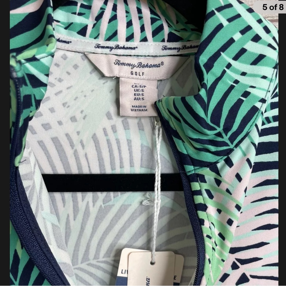 Tommy Bahama Golf Tropical Long Sleeve Size Small 1/4 ZIP New Athletic Outdoors - Picture 4 of 6